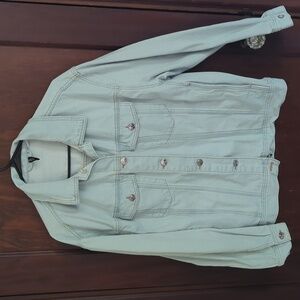 Divided Oversized Light Blue Denim Jean Jacket Size Medium